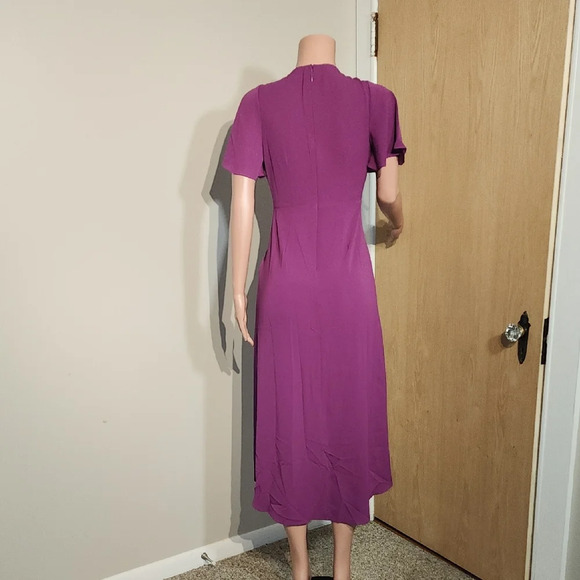 Maggy London Vibrant Purple Midi Dress - Picture 8 of 12